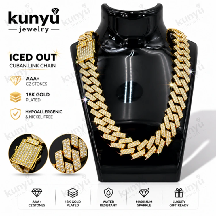 Iced Out Slabhra Ceangail Chúba